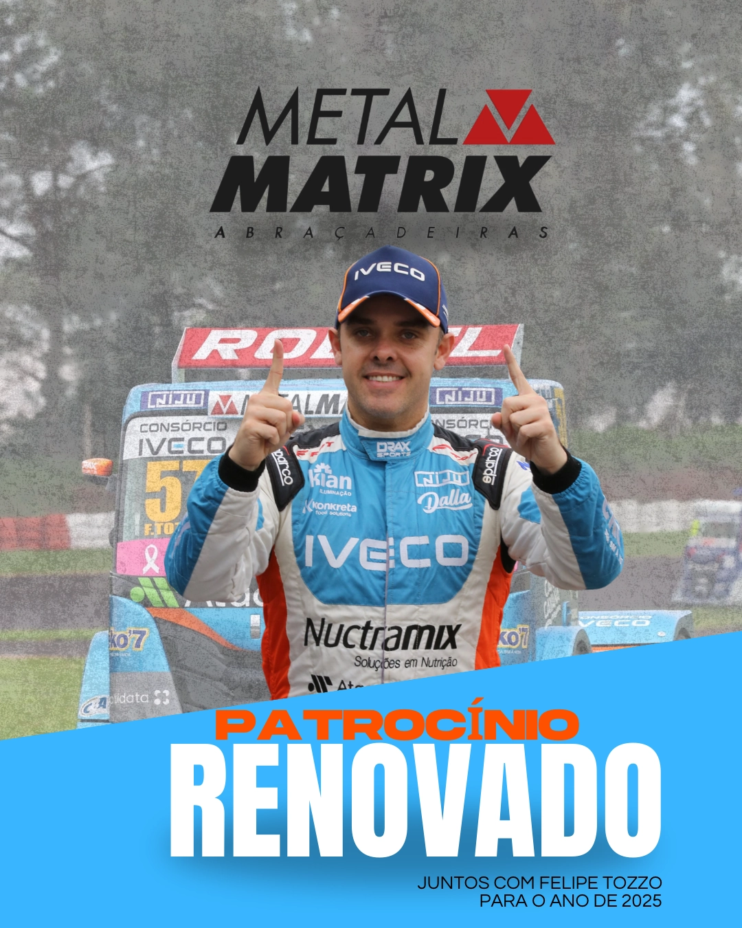 Metalmatrix renova parceria com Felipe Tozzo, na Copa Truck 2025